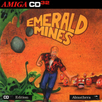 Emerald Mines PAL Amiga CD32 PAL box art